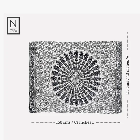 Elegant Black and White Sarong Swimwear - Picture 2 of 7